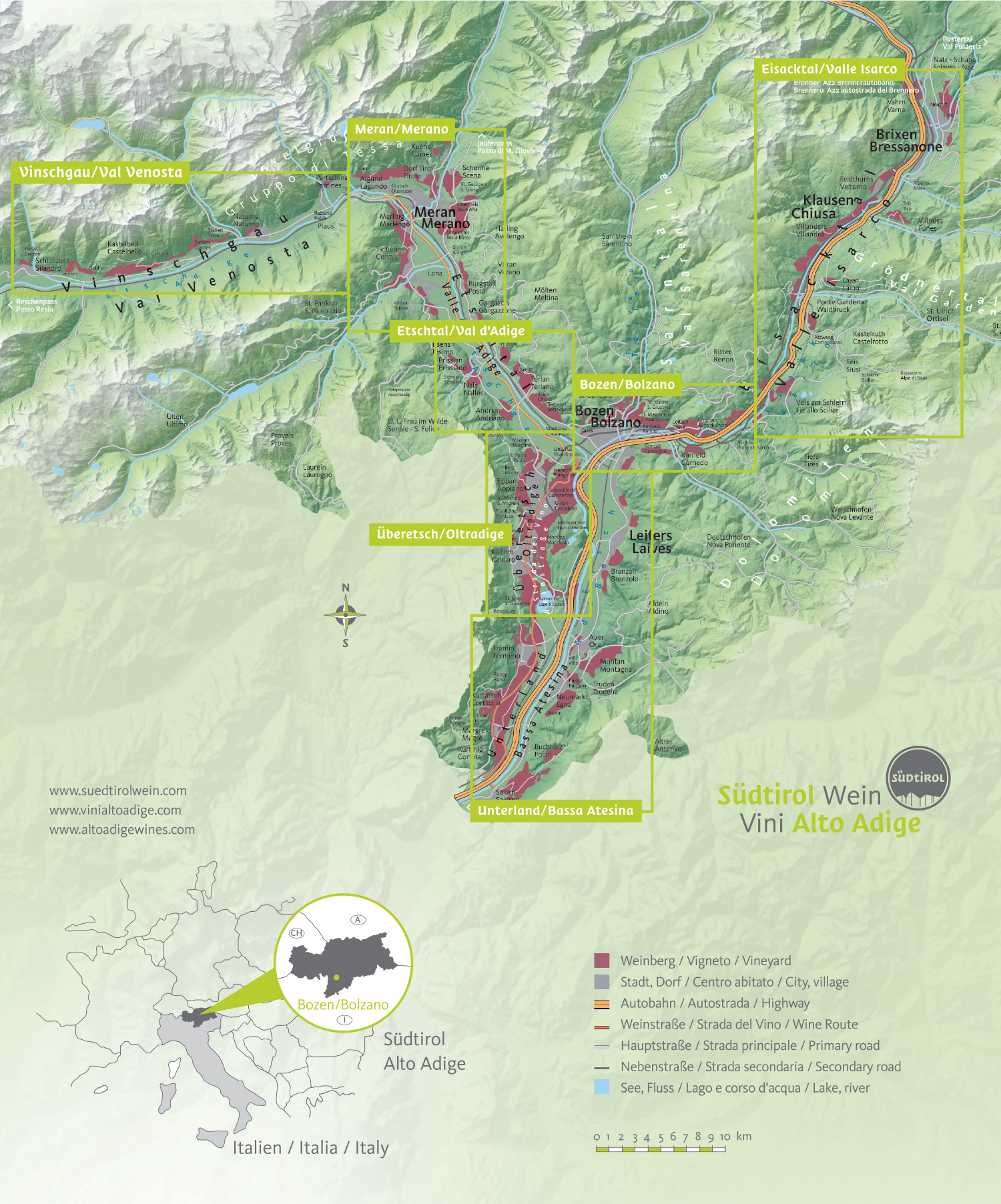 Alto Adige Wine Map