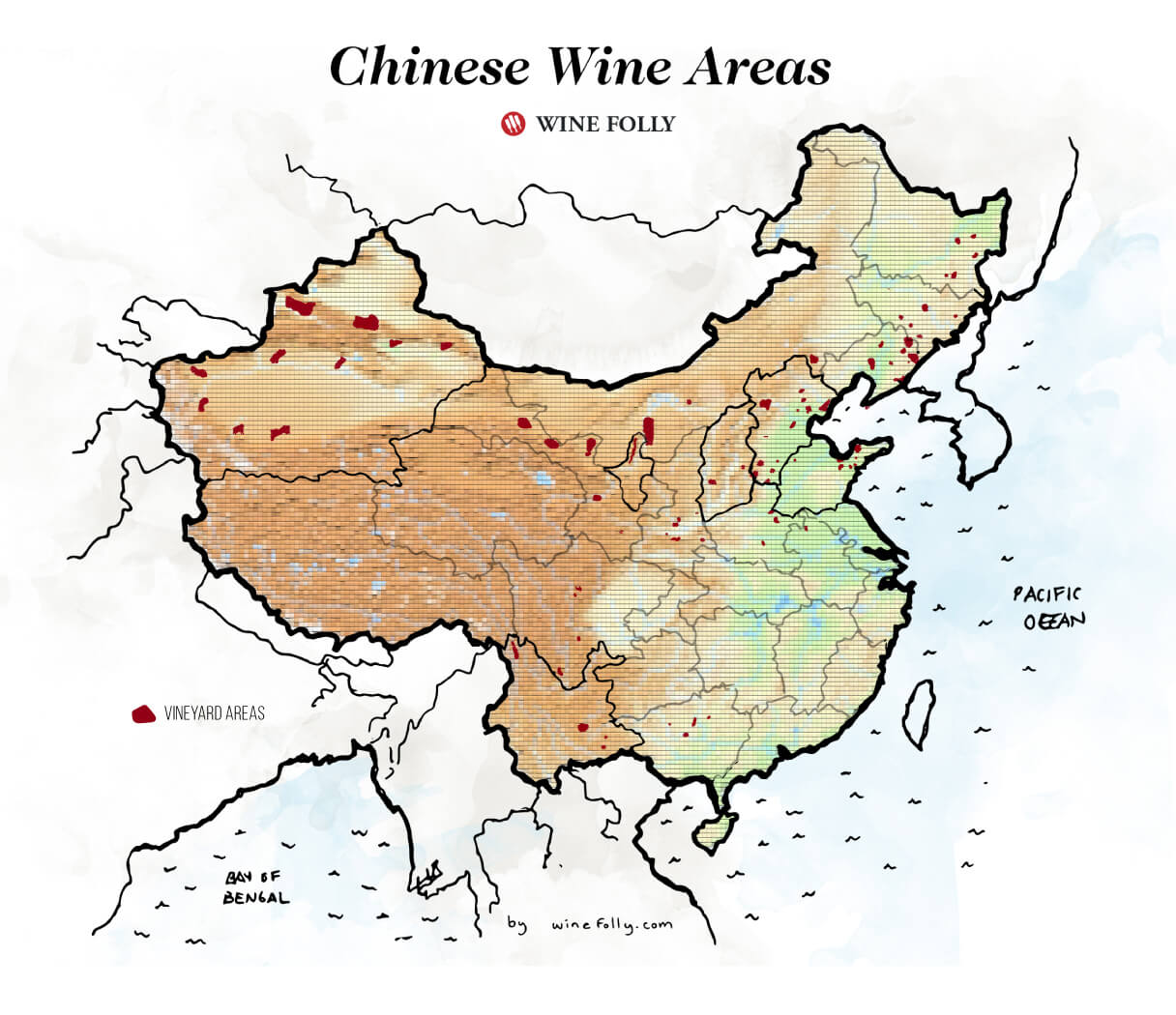 Chinese Wine Map by Wine Folly 2019