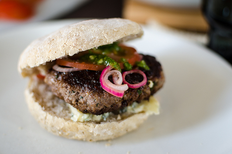 perfect blue cheese burger by mikko kuhna