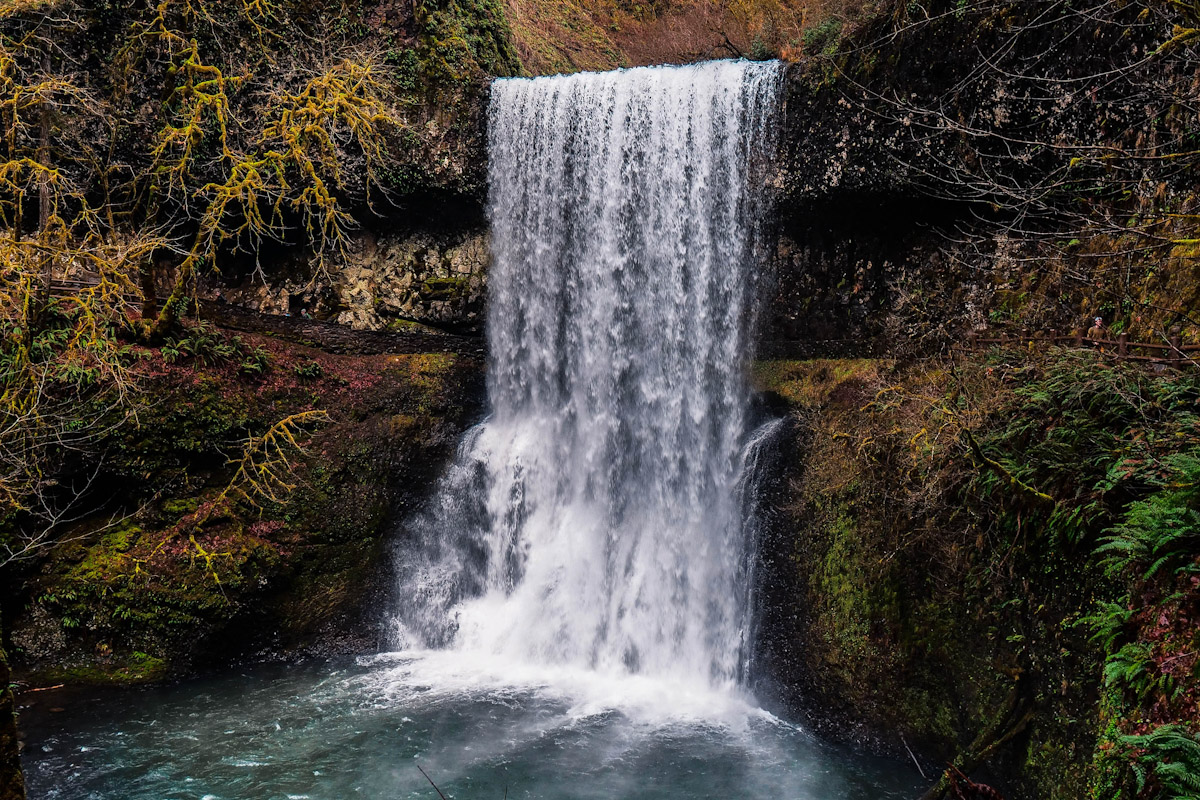 One of the many waterfalls in Silver Falls State Park.