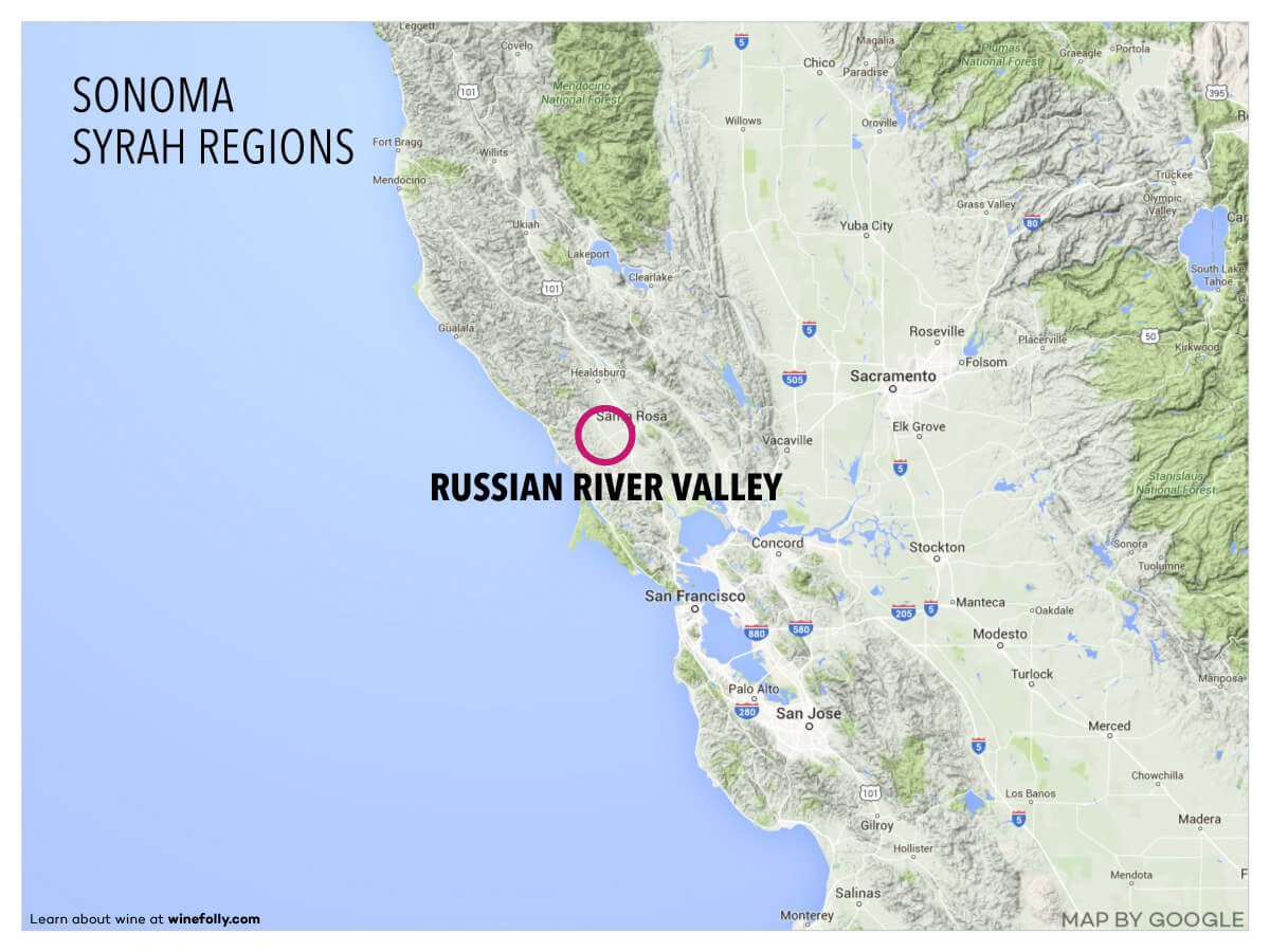 Russian River Valley map