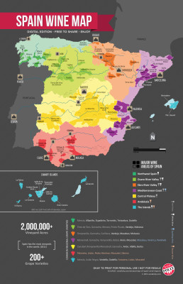 Spain Wine Regions Map by Wine Folly